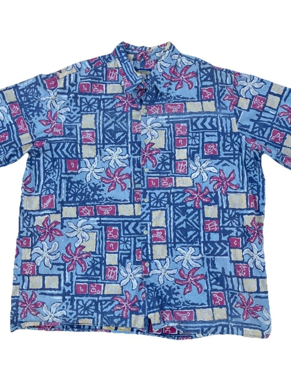 Reyn Spooner Phil Edwards Button Front Reverse Print Floral Aloha Shirt Sz XXL
